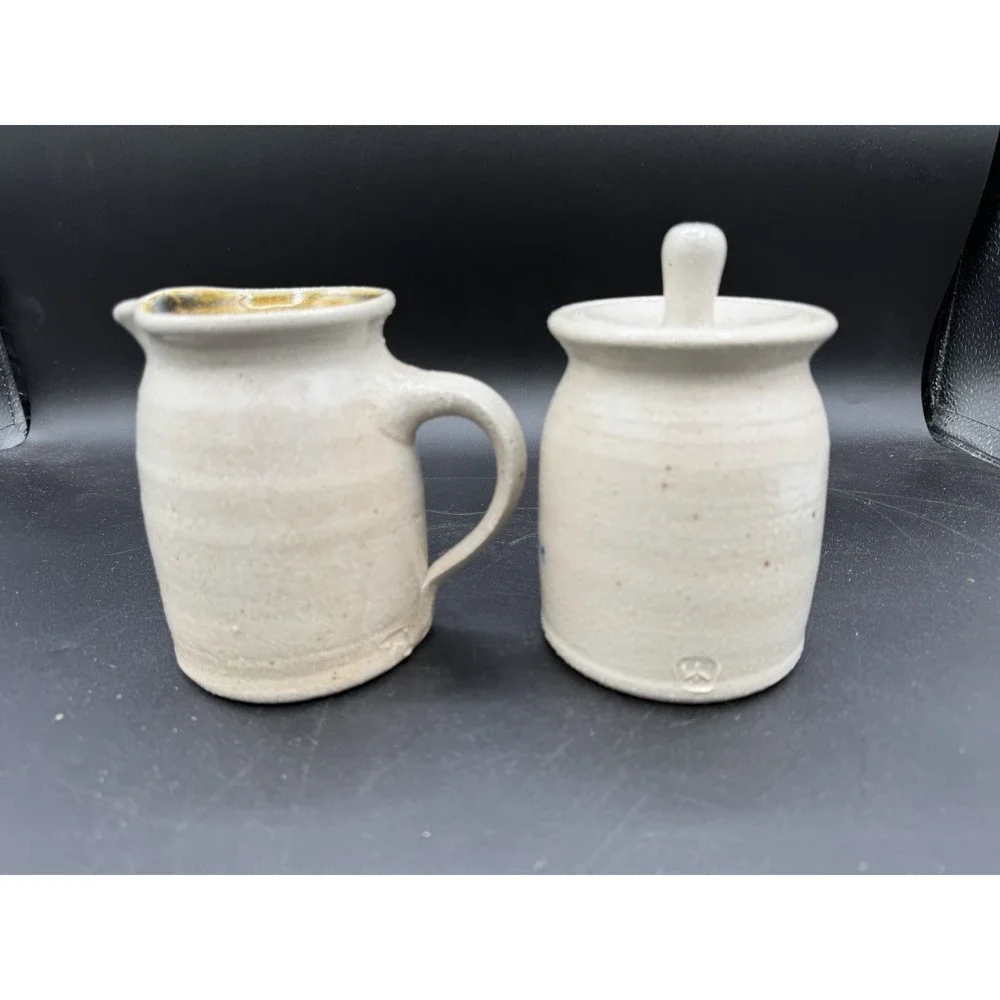 Salmon Falls Stoneware Creamer & Sugar Set 1995